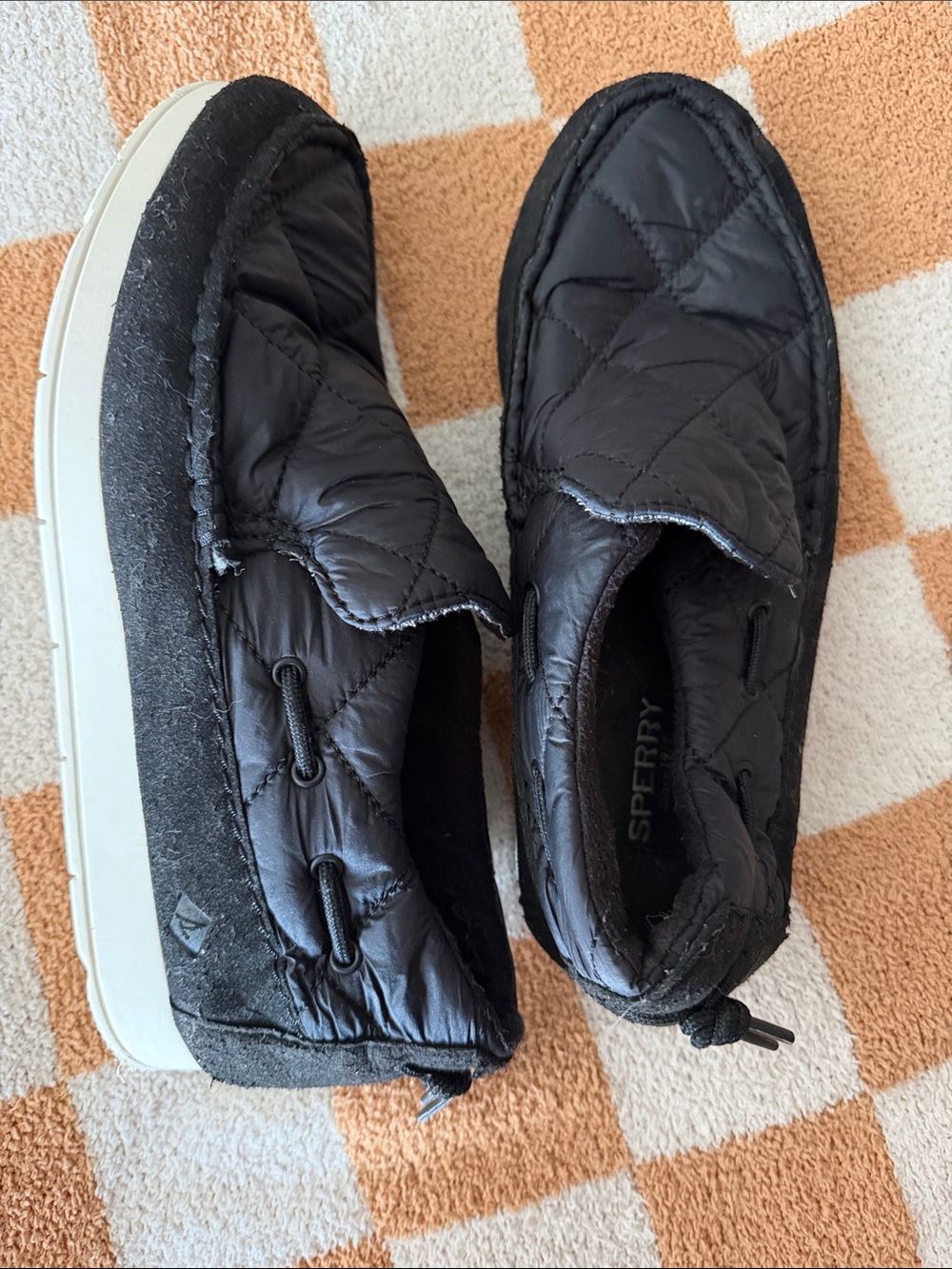 Sperry Black Quilted Slip-On Casual Sneakers